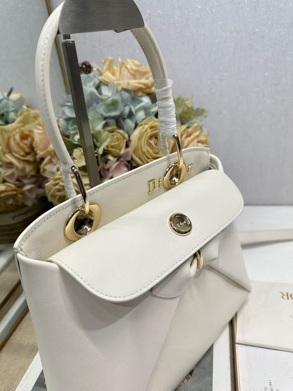 CD 26s Small Cigale Bag White Lambskin