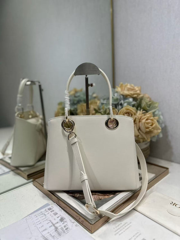 CD 26s Small Cigale Bag White Lambskin