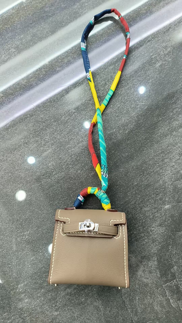 HM Kelly Twilly Handbag Charm Multicolor Cowhide Leather