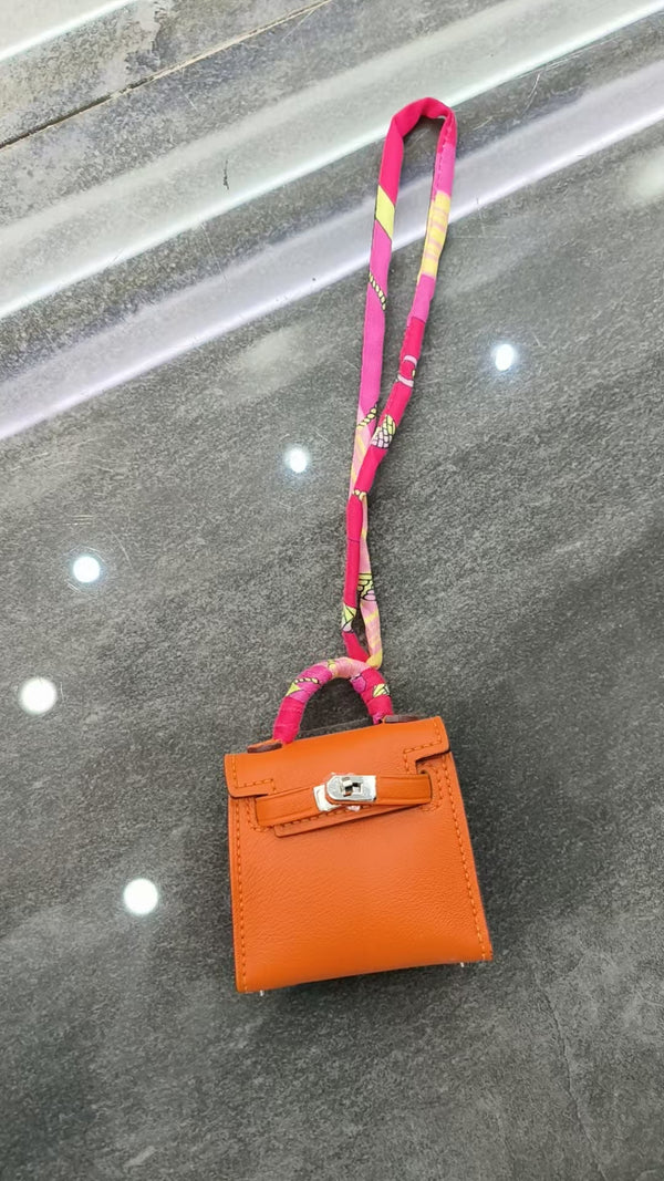 HM Kelly Twilly Handbag Charm Multicolor Cowhide Leather