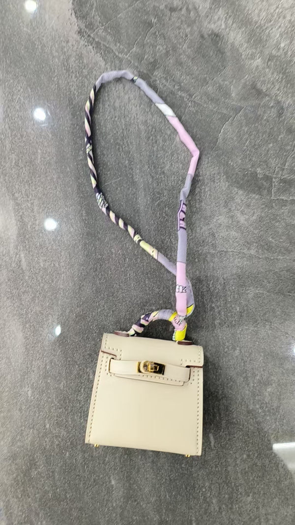 HM Kelly Twilly Handbag Charm Multicolor Cowhide Leather