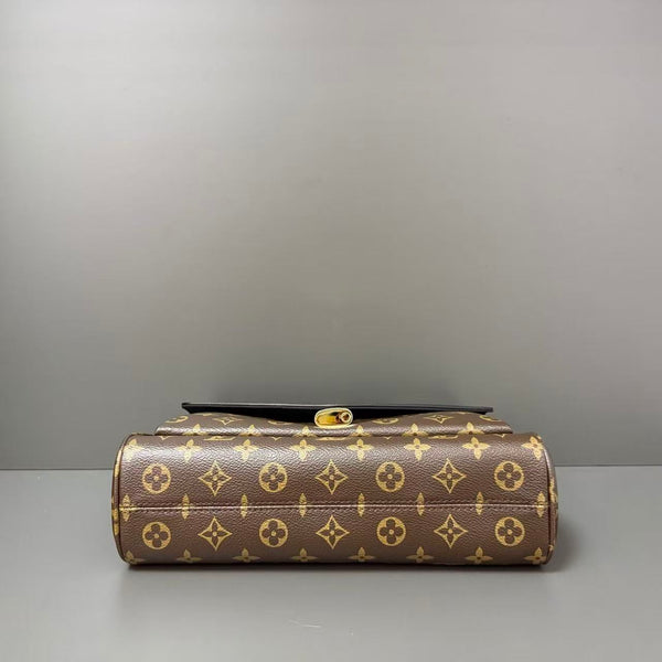LV Saint Germain PM Bag 21cm Brown Black in Monogram Leather