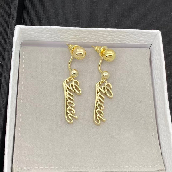 GG Script Pendant Earrings
