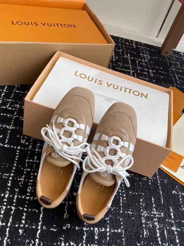 LV Trainer Sneaker Light Brown Cowhide Leather