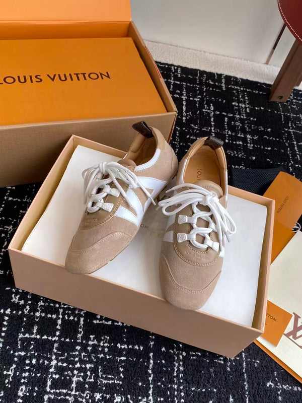 LV Trainer Sneaker Light Brown Cowhide Leather
