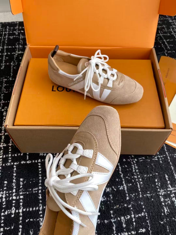 LV Trainer Sneaker Light Brown Cowhide Leather