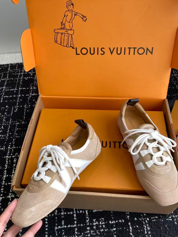 LV Trainer Sneaker Light Brown Cowhide Leather