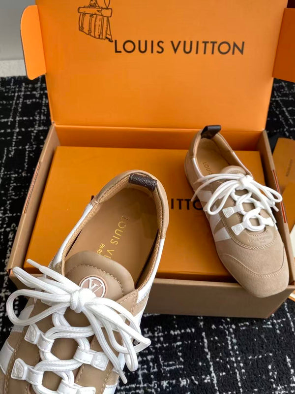 LV Trainer Sneaker Light Brown Cowhide Leather