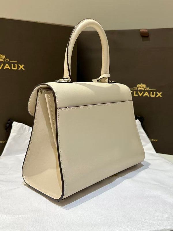 Delvaux Brillant Mini 24cm Beige in Cowhide