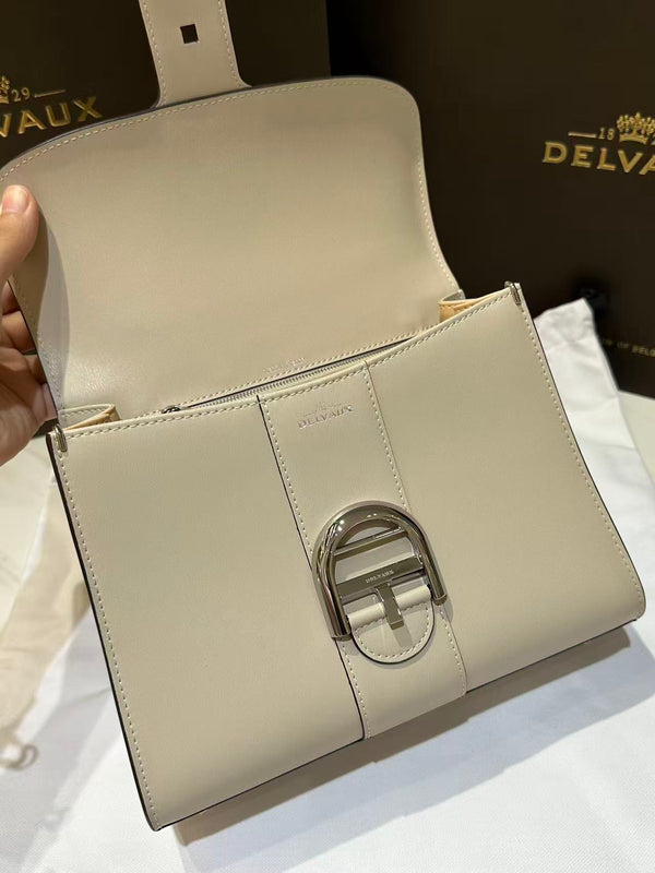 Delvaux Brillant Mini 24cm Beige in Cowhide