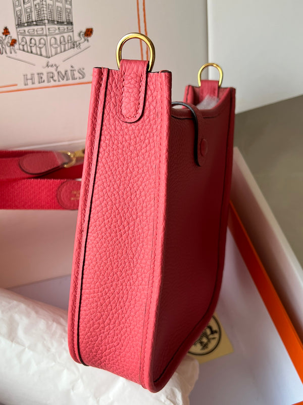 Mini Evelyne 18cm Rose Pink Togo Gold Hardware