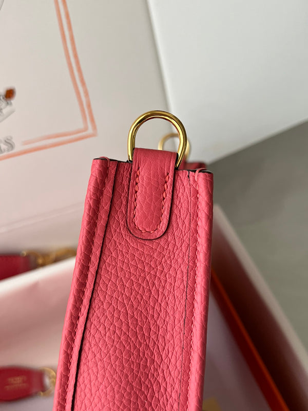 Mini Evelyne 18cm Rose Pink Togo Gold Hardware