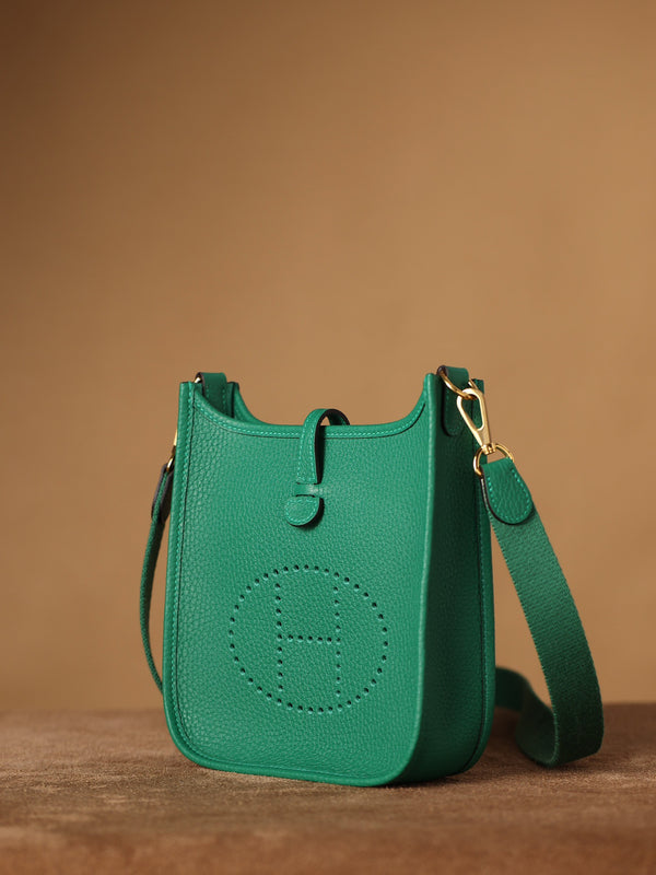 Mini Evelyne 18cm Dark Green Togo Gold Hardware