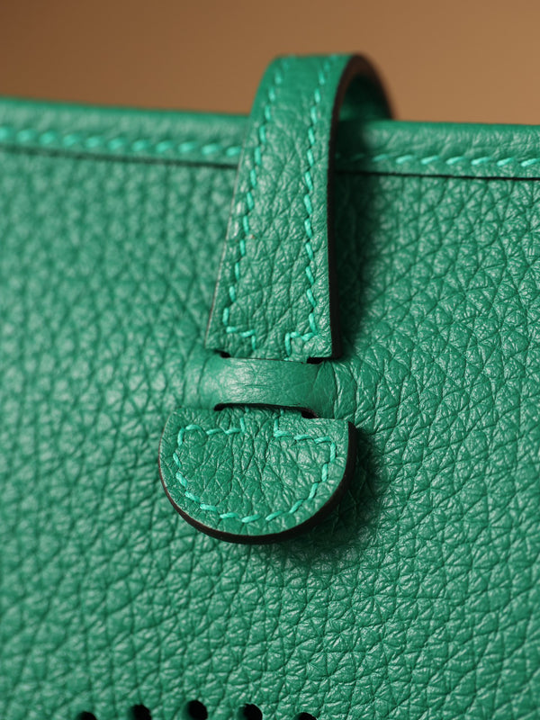 Mini Evelyne 18cm Dark Green Togo Gold Hardware