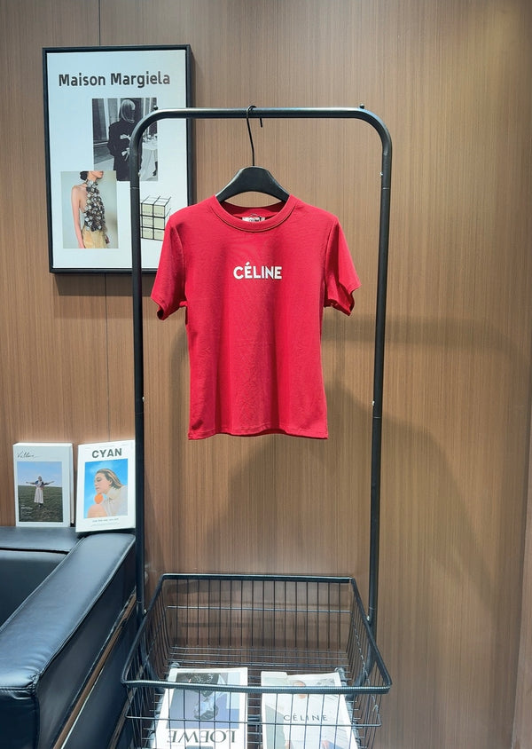 Celine Classic Printed Logo T-Shirt Cotton