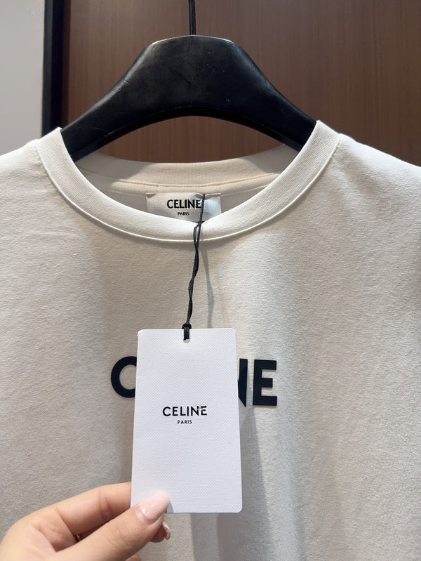 Celine Classic Printed Logo T-Shirt Cotton