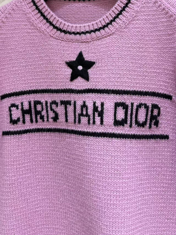 CD 25 Lucky Star Knit Top Pink in Sheep Wool
