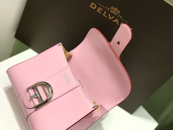 Delvaux Brillant Mini Bag 20cm Baby Pink in Cowhide
