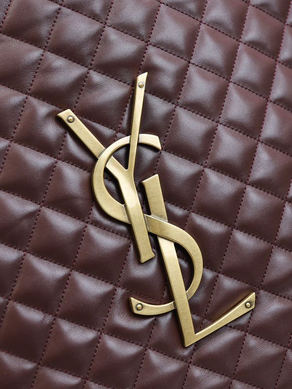 YSL ICARE MAXI SHOPPING BAG 58 CM BURGUNDY SHEEPSKIN