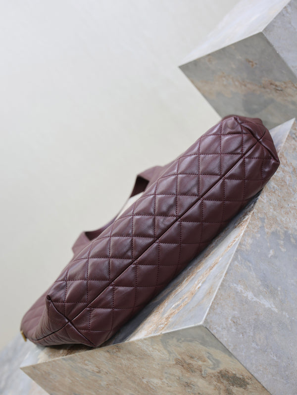 YSL ICARE MAXI SHOPPING BAG 58 CM BURGUNDY SHEEPSKIN