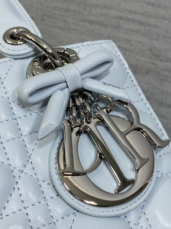 CD 2026 Lady Dior Bag 20cm Glacier Blue Lambskin 286617