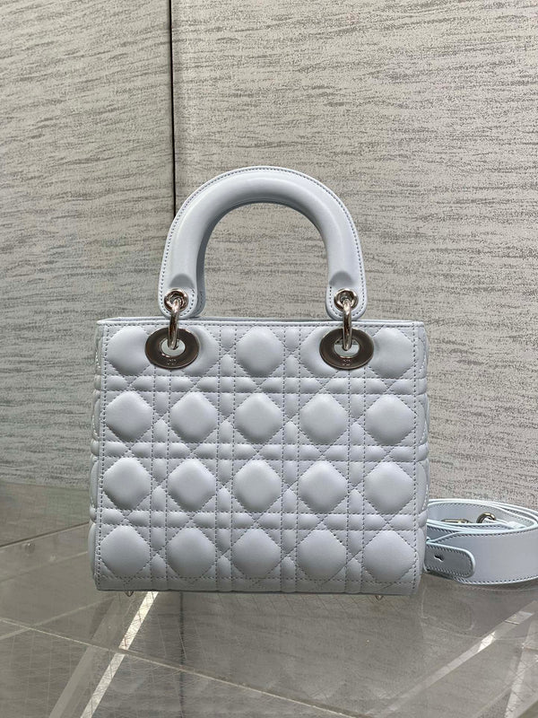 CD 2026 Lady Dior Bag 20cm Glacier Blue Lambskin 286617