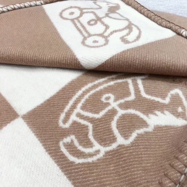 HM Adada Avalon Blanket Beige Brown Wool Cashmere
