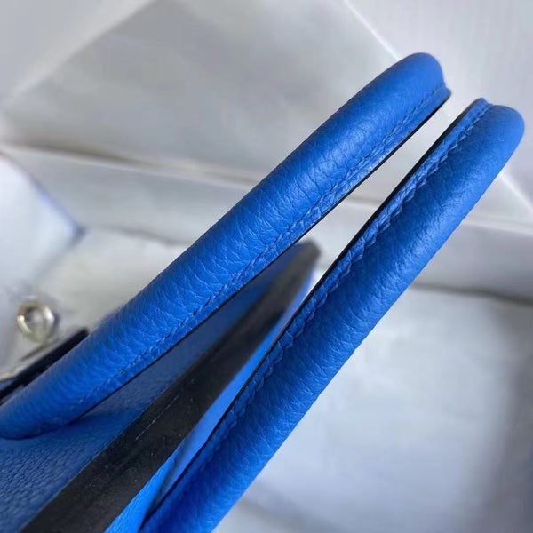Hermes 2025 Birkin Bag 25cm Blue Togo Leather Silver Hardware