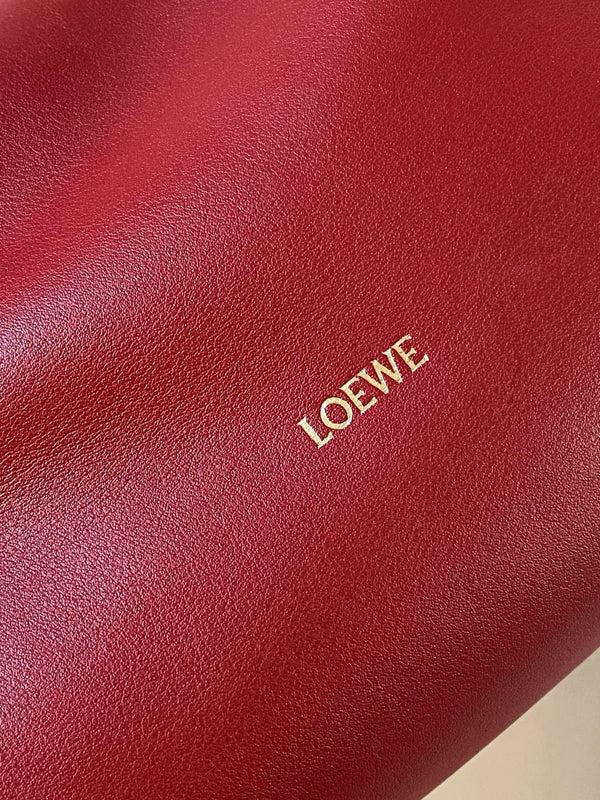 Loew Coil Flamenco Medium Leather Clutch Red Leather