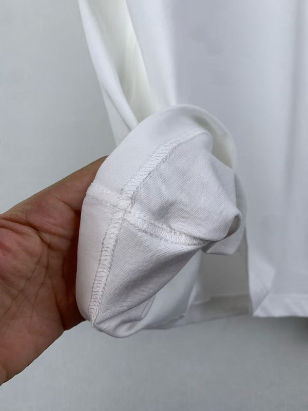 BV T-shirt with a leather-trimmed chest pocket in Cotton