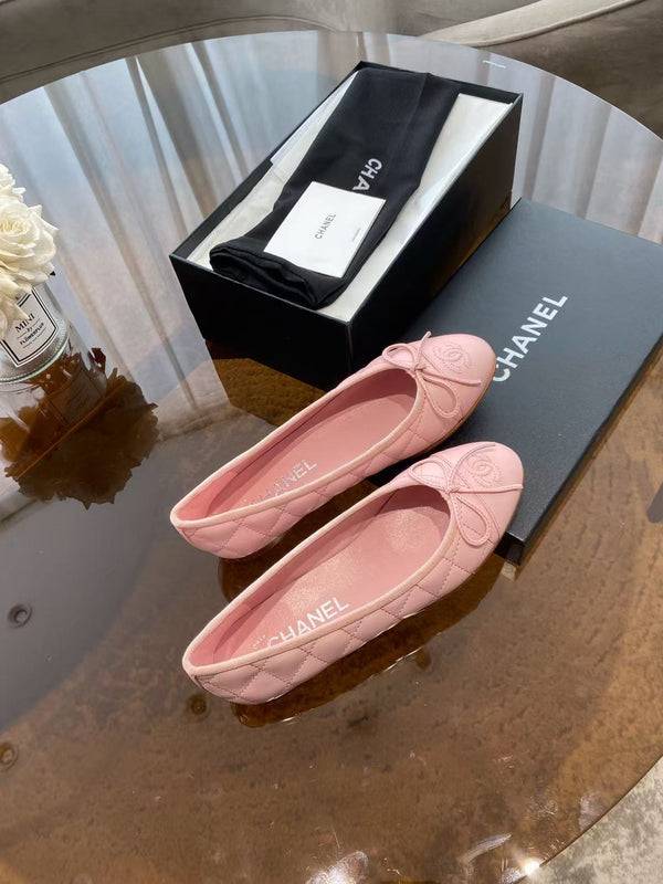 Chanel 2026 Ballet Flat Pink in Cowhide Leather