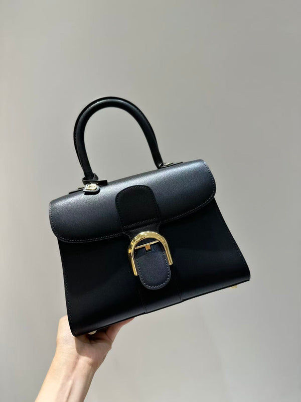 Delvaux Brillant Mini Bag 20cm Black in Cowhide