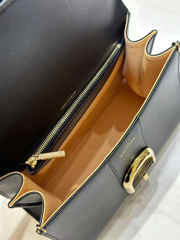 Delvaux Brillant Mini Bag 20cm Black in Cowhide