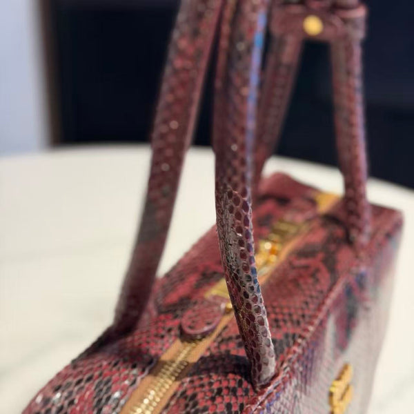 Miu Beau Bag 30cm Python-Printed Ayers Leather