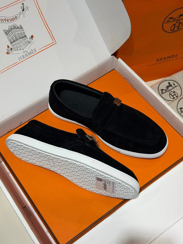 HM Job Loafers Black Suede