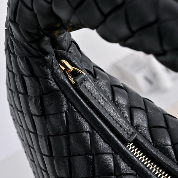 BV Baby Veneta Black Intrecciato Nappa Leather