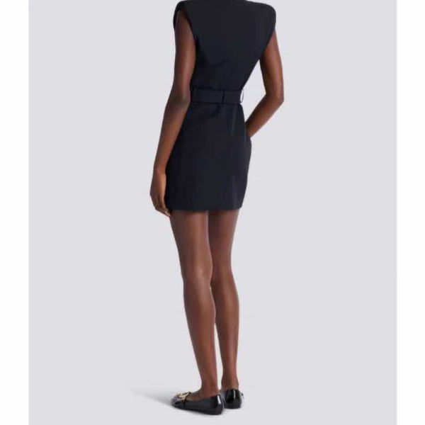 Robe Balmain moulante bleue en Tencel 174439