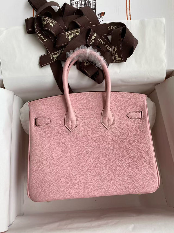 HM BIRKIN 30CM CUIR TOGO ROSE CLAIR QUINCAILLERIE DORÉE