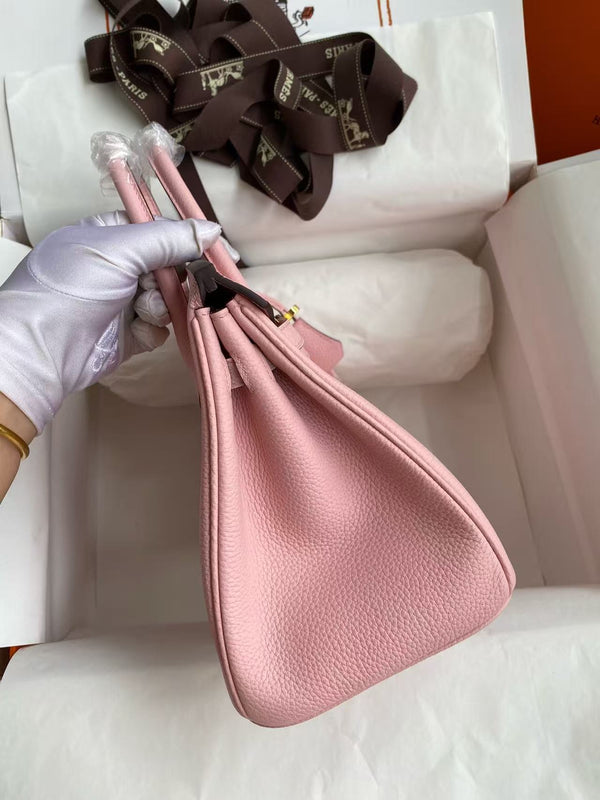 HM BIRKIN 30CM CUIR TOGO ROSE CLAIR QUINCAILLERIE DORÉE