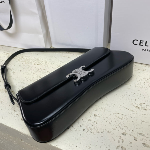 CE LOLA 28cm Medium Black Glossy Calfskin