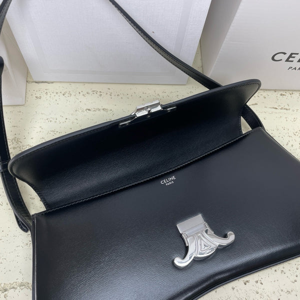 CE LOLA 28cm Medium Black Glossy Calfskin