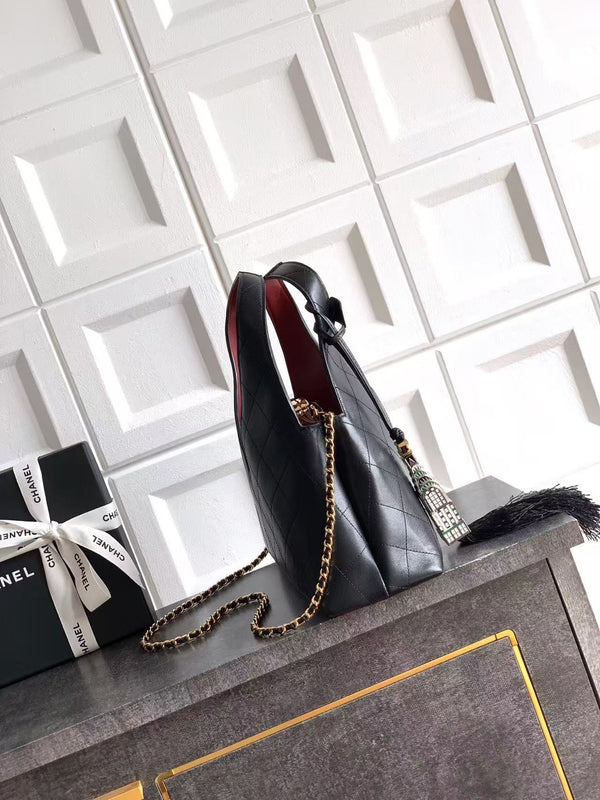 CC 2026 Shopping Bag Black Calfskin