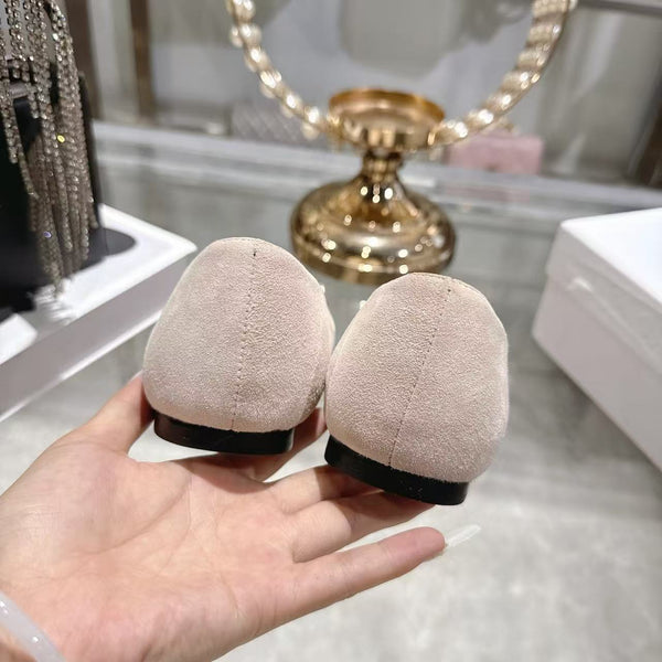 CD Médaillon Loafer Beige Suede