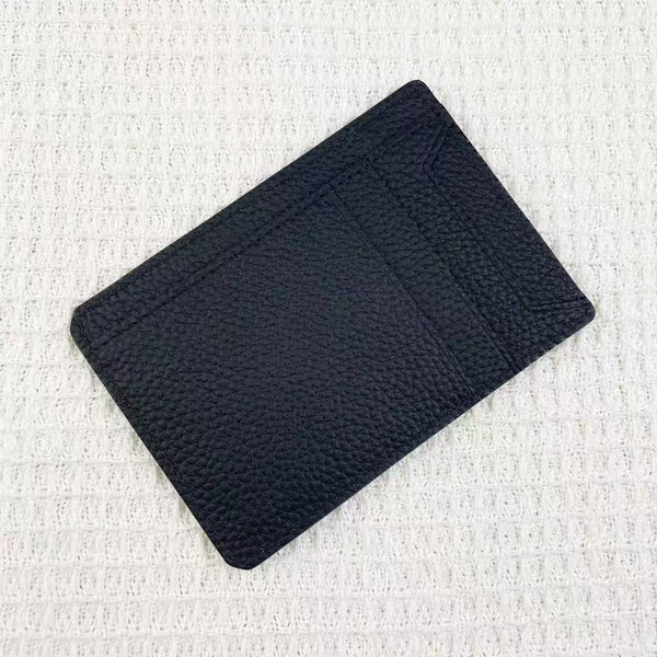 HM Citizen Twill Card Holder Black Calfskin