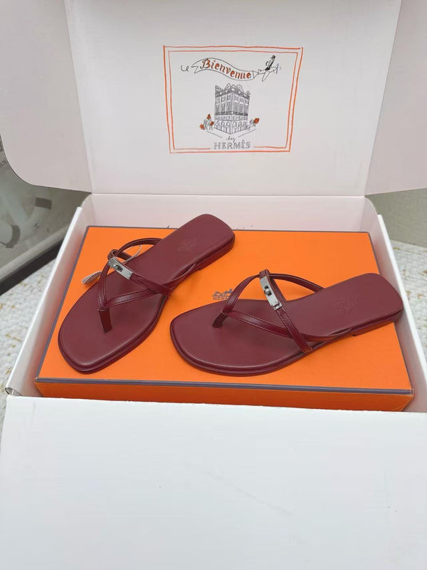 HM Miss Sandal Burgundy in Calfskin
