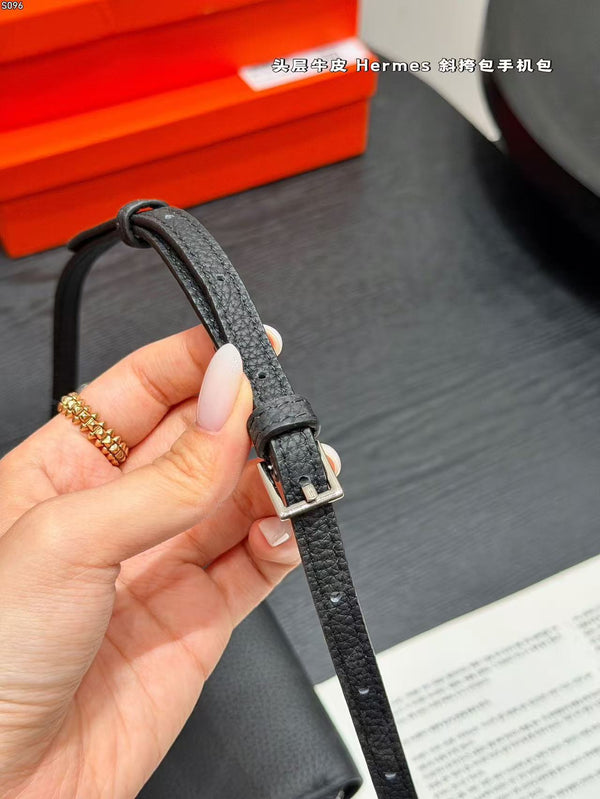 Mini portefeuille HM Bearn 10 cm en cuir Epsom de bambou