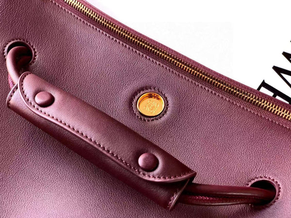 Borsa Loewe Madrid 33cm in pelle di vacchetta color talpa