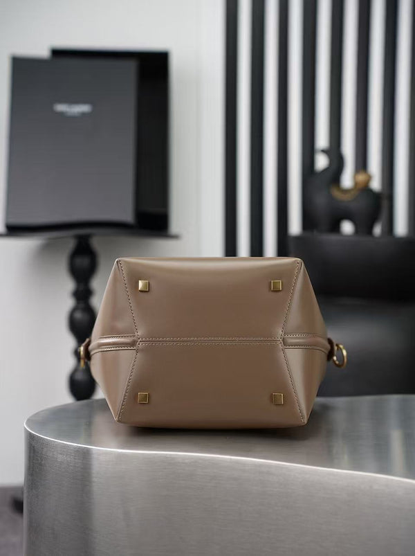 YSL 26s Le 37 Bucket Bag 26cm Coffe Calfskin
