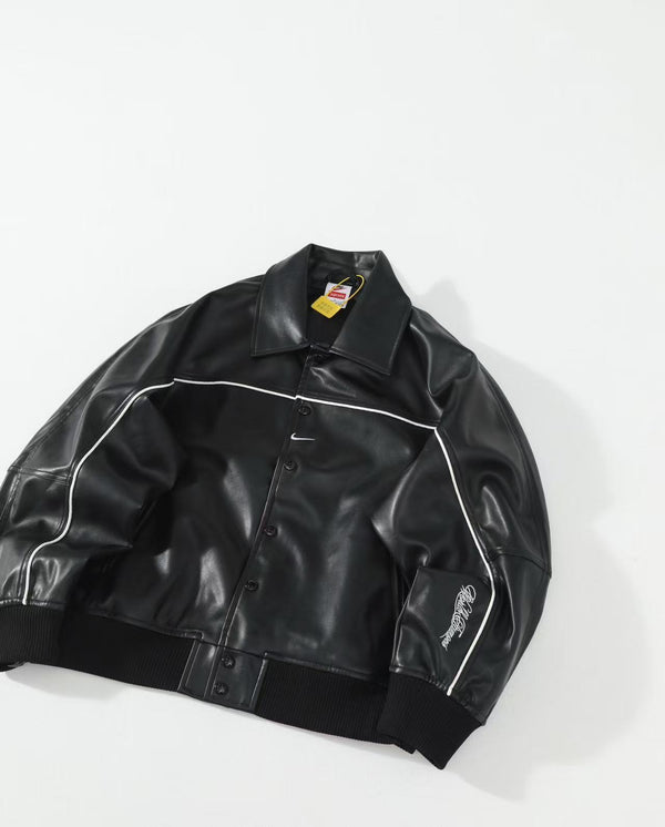 Sup x Nike Bomber Jacket Black Leather