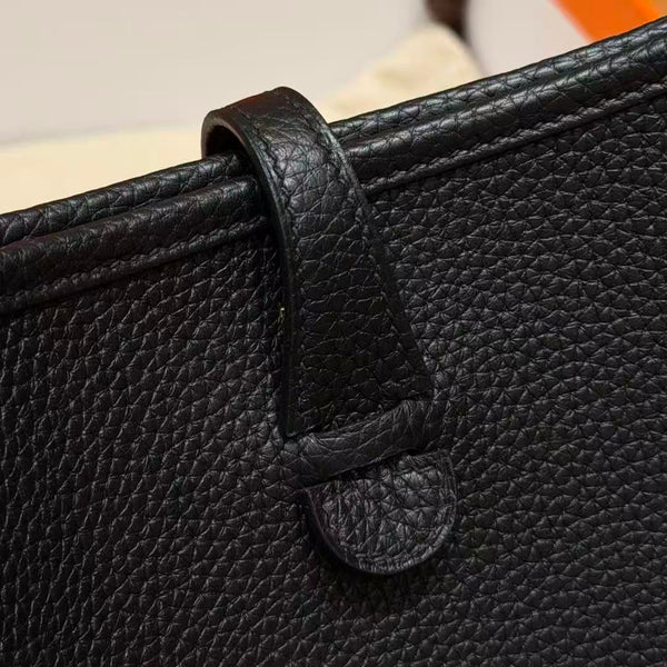 HM Evelyne 23cm Cuir Togo Noir 281207
